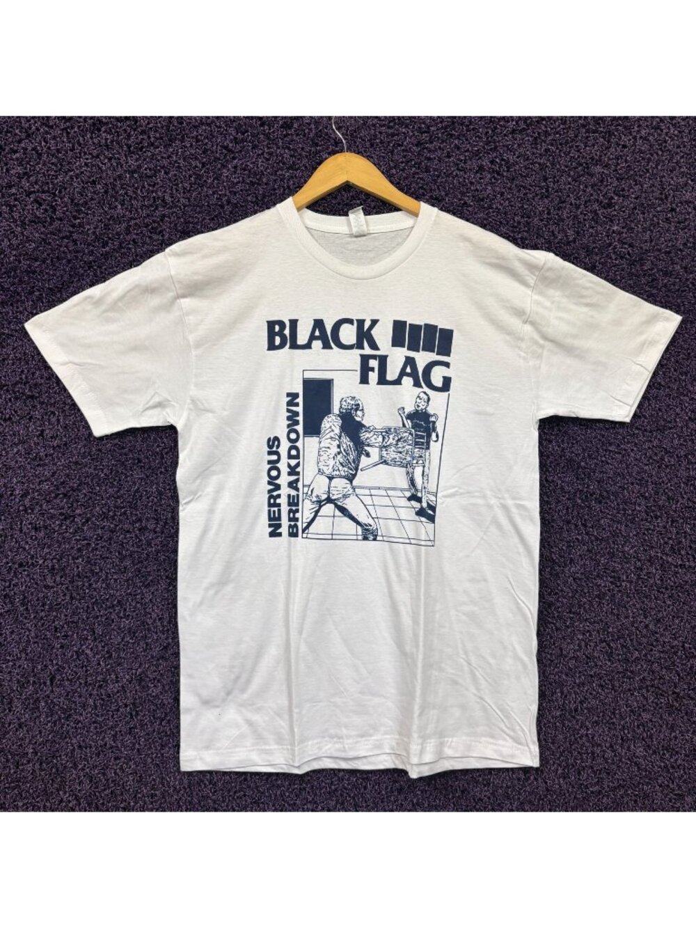 Black Flag Nervous Breakdown Album Hardcore Punk T-Shirt L